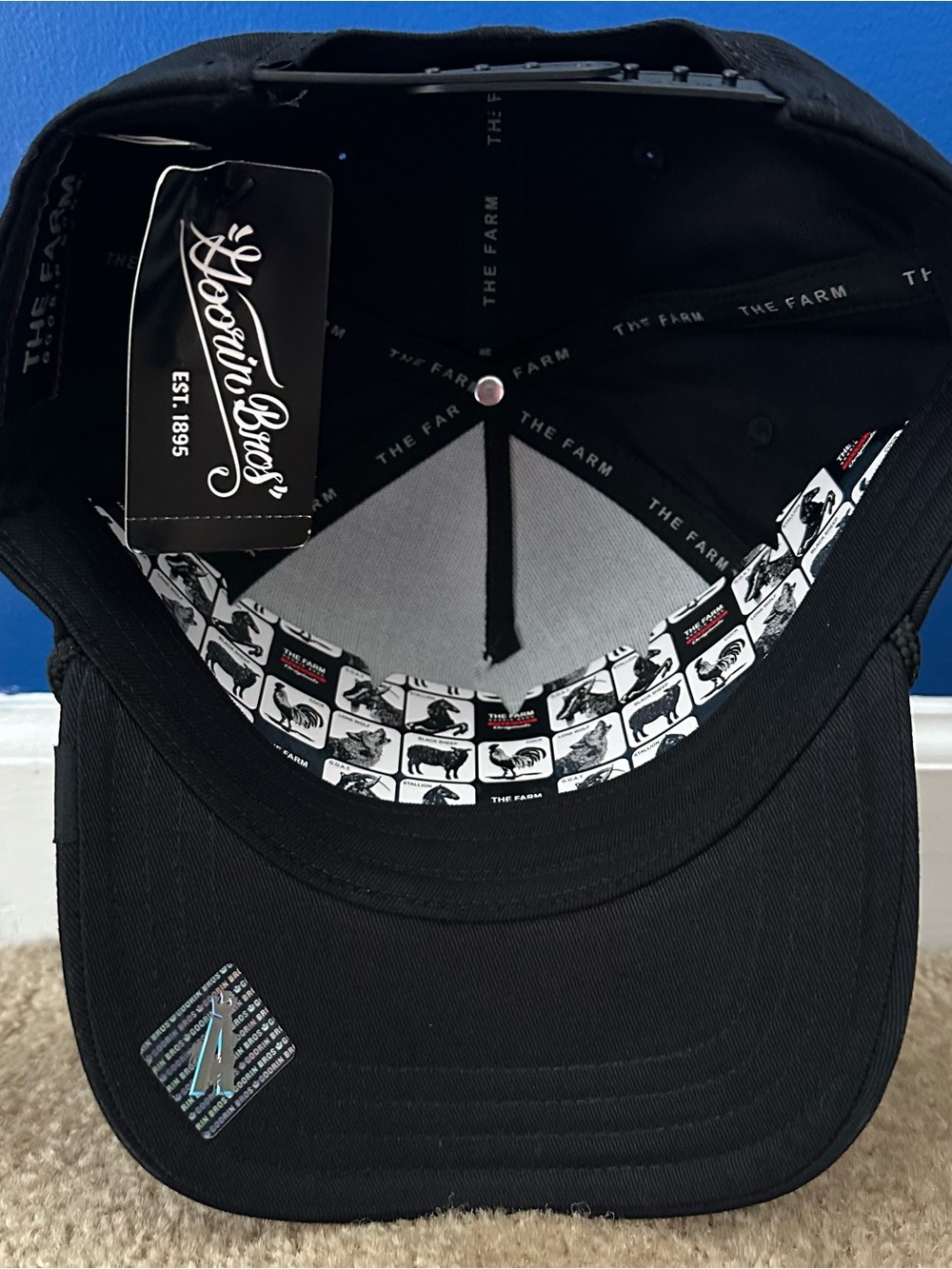 Goorin Bros The Farm Panther 100 SnapBack Trucker Hat Black Rope New Nwt - Picture 5 of 6